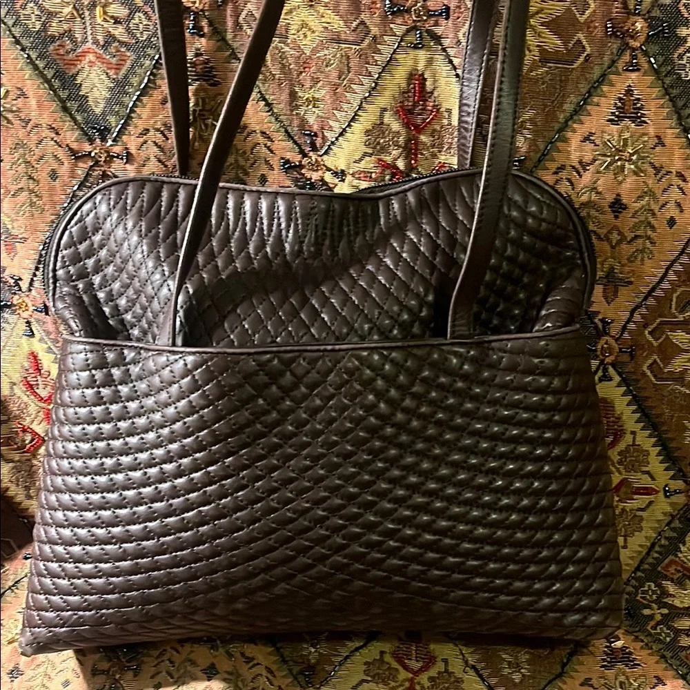 BALLY Elegant Brown Quilted Leather Women's Bag - Picture 10 of 12